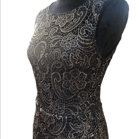 Bisou Bisou Tight Bodycon Little Black Lace Dress size 6 - Picture 4 of 15